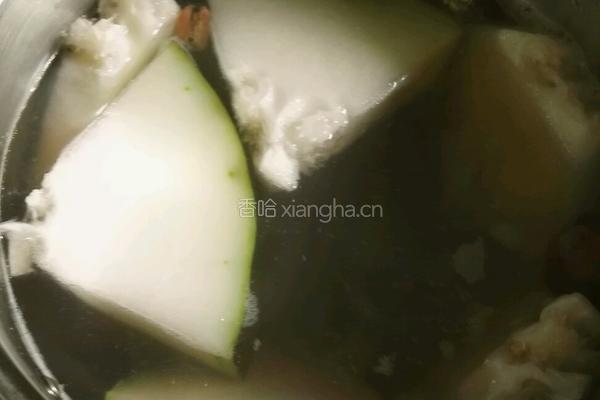 薏米莲子猪肉煲冬瓜的做法图解3