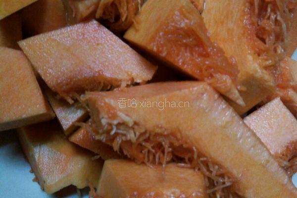 南瓜煲红腰豆的做法图解1