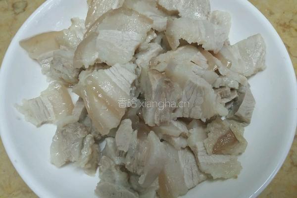 蒜苔炒肉的做法图解3