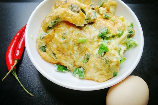 蒜苗煎蛋的做法图解6