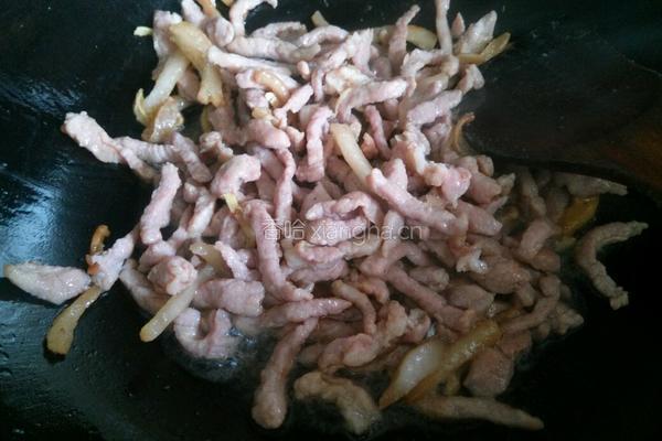 双椒杏鲍菇炒肉丝的做法图解6
