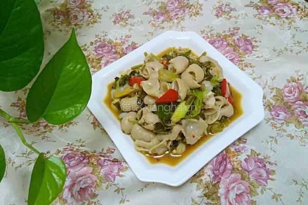 酸菜炒大肠的做法图解11