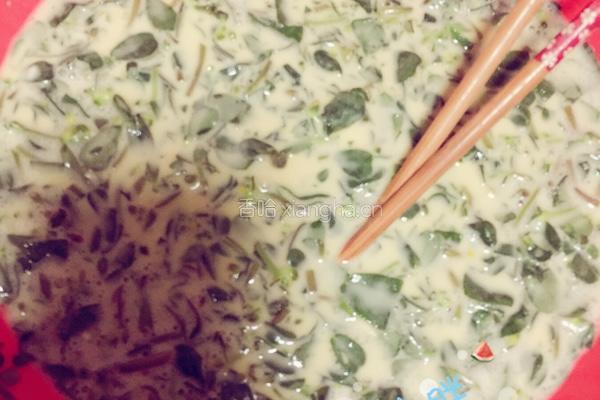 马齿苋煎饼的做法图解5