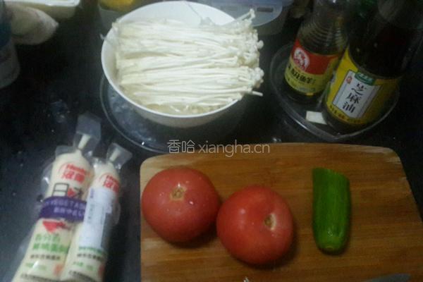 玉子豆腐烩金针菇的做法图解1