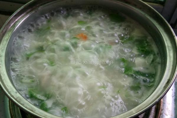 虾米猪肉菜粥（简易版)的做法图解5