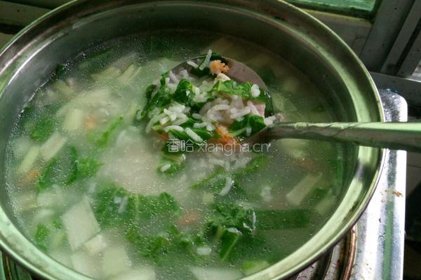 虾米猪肉菜粥（简易版)的做法图解6