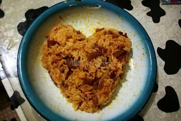 辣白菜培根芝士焗饭的做法图解6