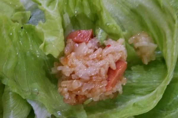 西生菜包糯米饭的做法图解5