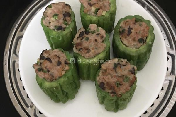 香菇瘦肉酿苦瓜的做法图解7
