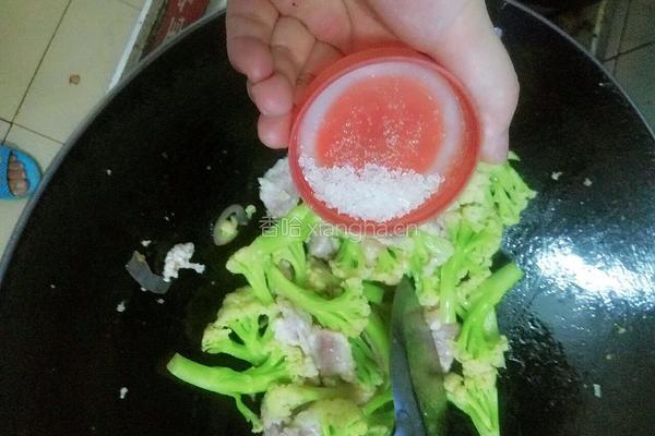 菜花炒肉片的做法图解8