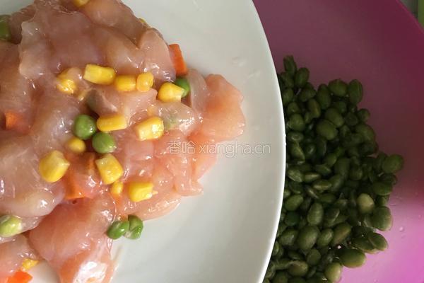 毛豆烧咖喱鸡丁的做法图解1