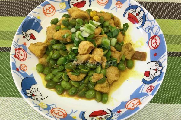 毛豆烧咖喱鸡丁的做法图解6