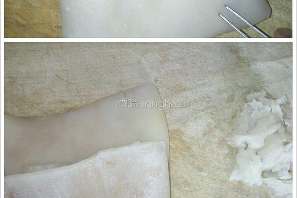 彩椒炒肉皮的做法图解3