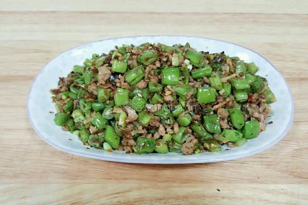 芽菜肉沫四季豆的做法图解7