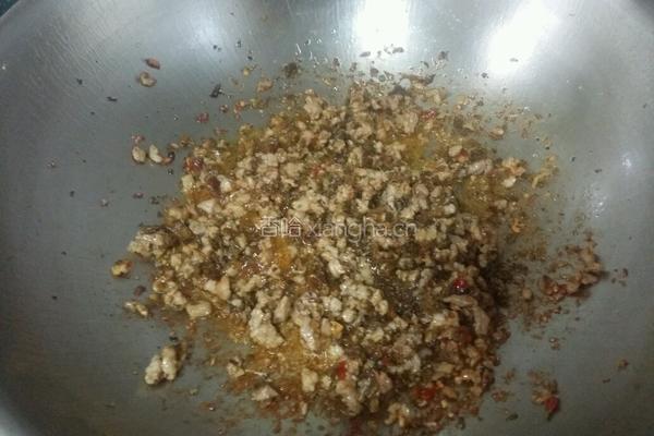 芽菜肉沫四季豆的做法图解5