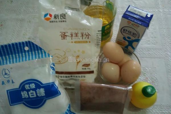 可可蛋糕的做法图解1