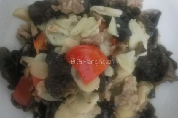 木耳鲜姜炒肉片