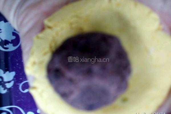 无糖南瓜糯米豆沙馅糯米滋的做法图解6