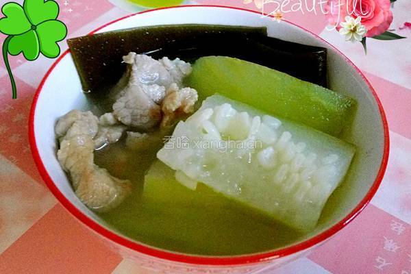 海带毛瓜瘦肉汤的做法图解8