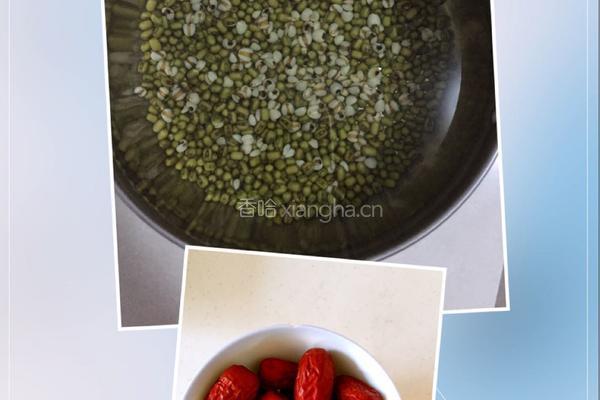 红枣绿豆粥的做法图解1