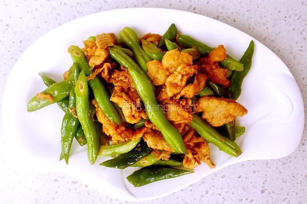 豆角炒肉的做法图解4