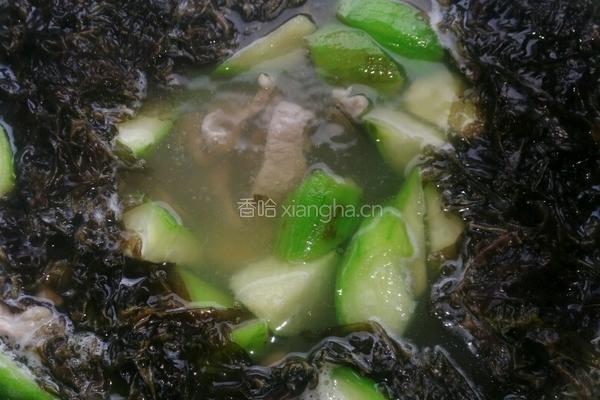 紫菜丝瓜肉片汤的做法图解7