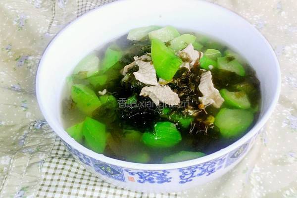 紫菜丝瓜肉片汤的做法图解8