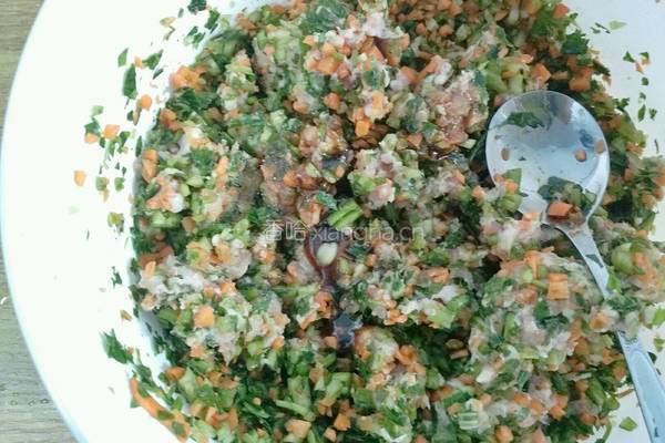 猪肉时蔬饺的做法图解3