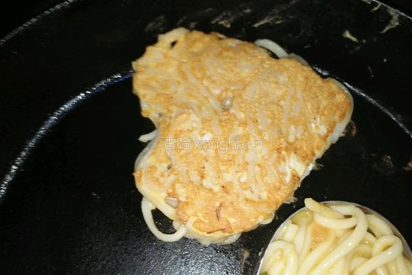 鸡肉面条爱心饼的做法图解6