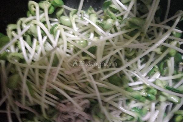 肉丝青豆苗的做法图解5