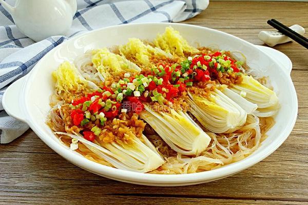 蒜蓉粉丝蒸娃娃菜的做法图解12
