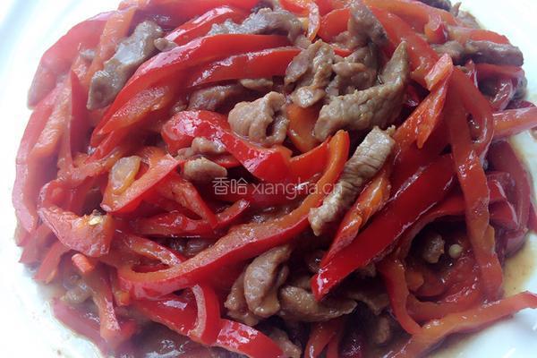 红椒炒牛肉的做法图解9