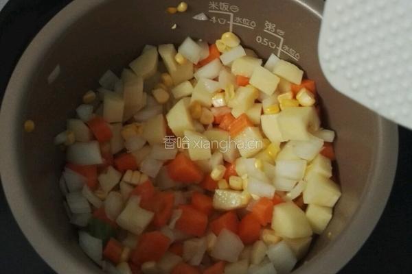 懒人电饭煲咖喱饭的做法图解4