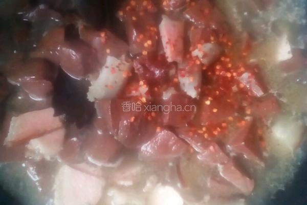腊肉炖猪血的做法图解9