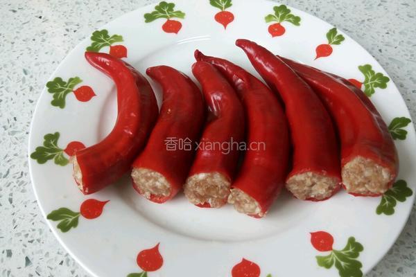 辣椒酿肉的做法图解6