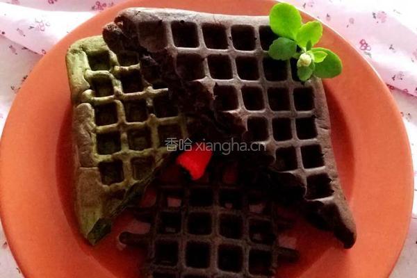 抹茶可可粉华夫饼的做法图解15