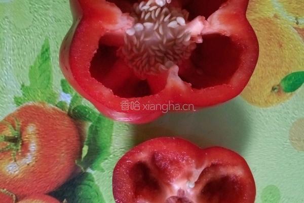 蒸酿红辣椒的做法图解6