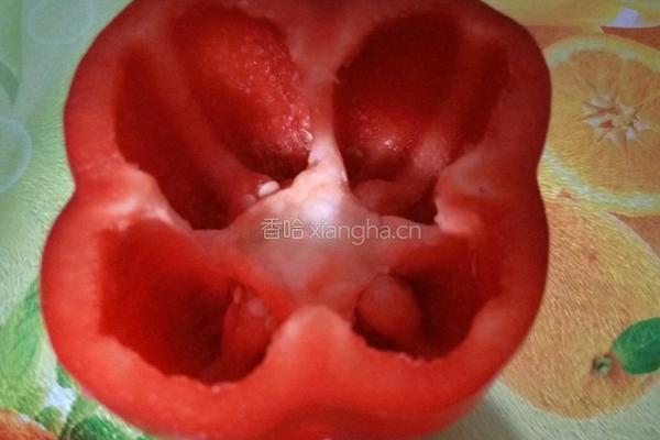 蒸酿红辣椒的做法图解7