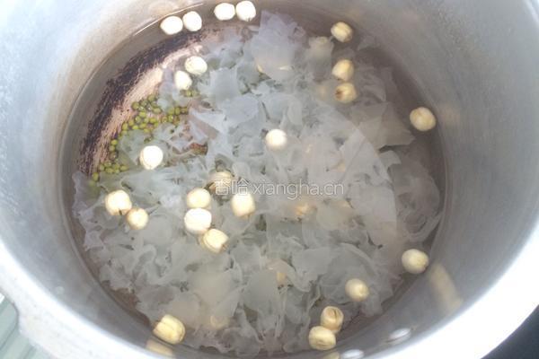 绿豆银耳莲子羹的做法图解5