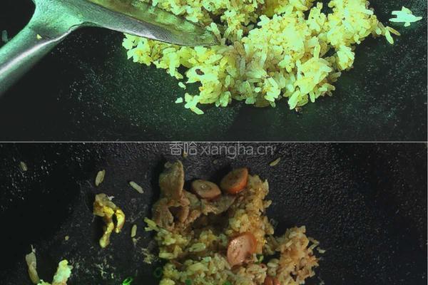一人食雜料炒飯的做法图解6