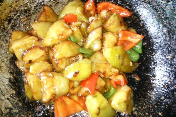红椒烧茄子的做法图解8