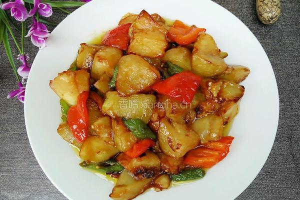 红椒烧茄子的做法图解9