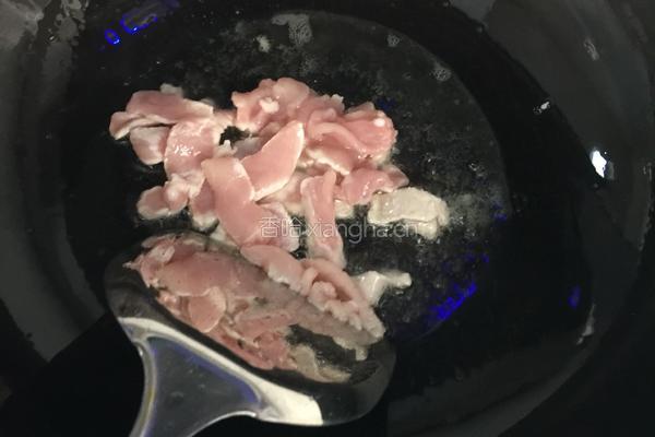 肉炒双菇的做法图解4
