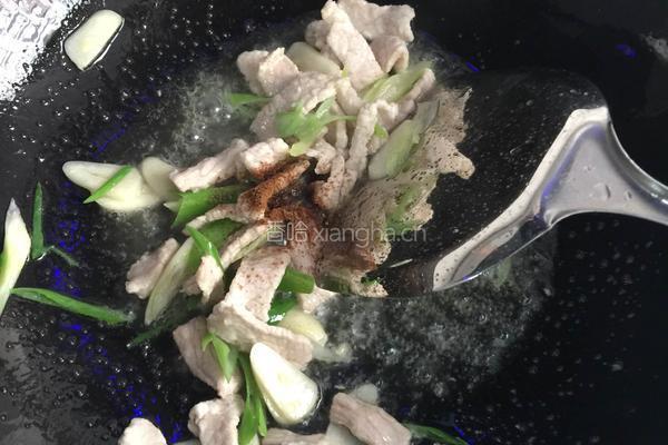 肉炒双菇的做法图解5