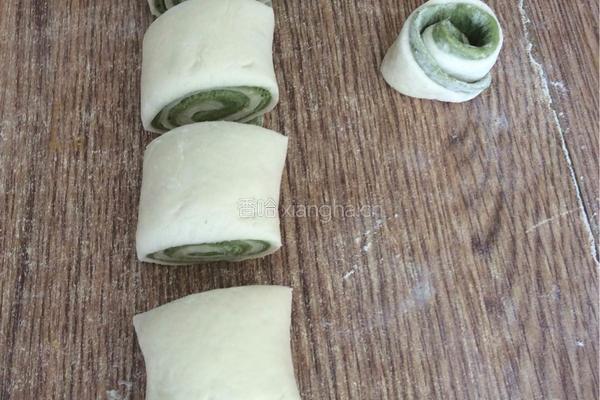 青汁花卷的做法图解8