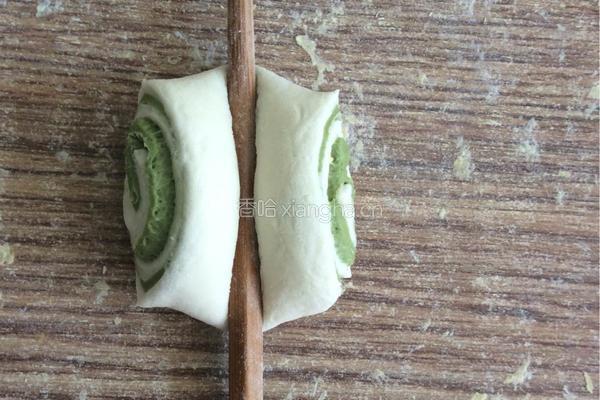 青汁花卷的做法图解9