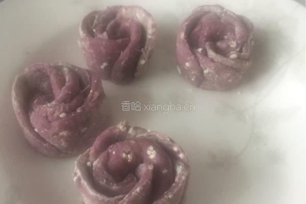 紫薯玫瑰花的做法图解4