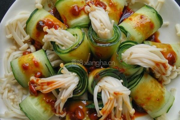 黄瓜金针菇卷的做法图解6