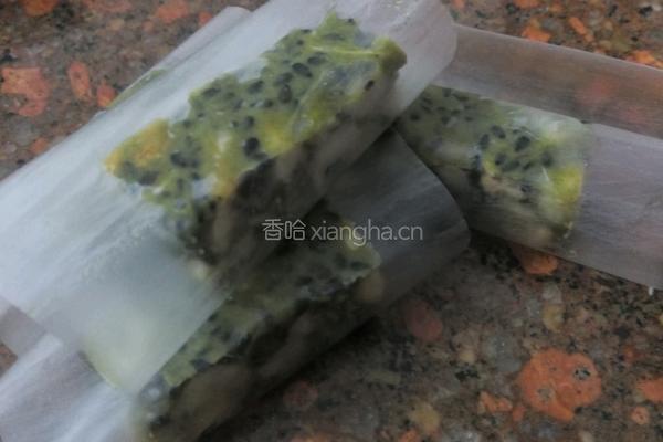 抹茶黑芝麻花生牛轧糖的做法图解9