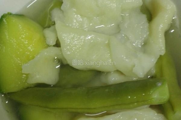 筋豆小瓜面块的做法图解8